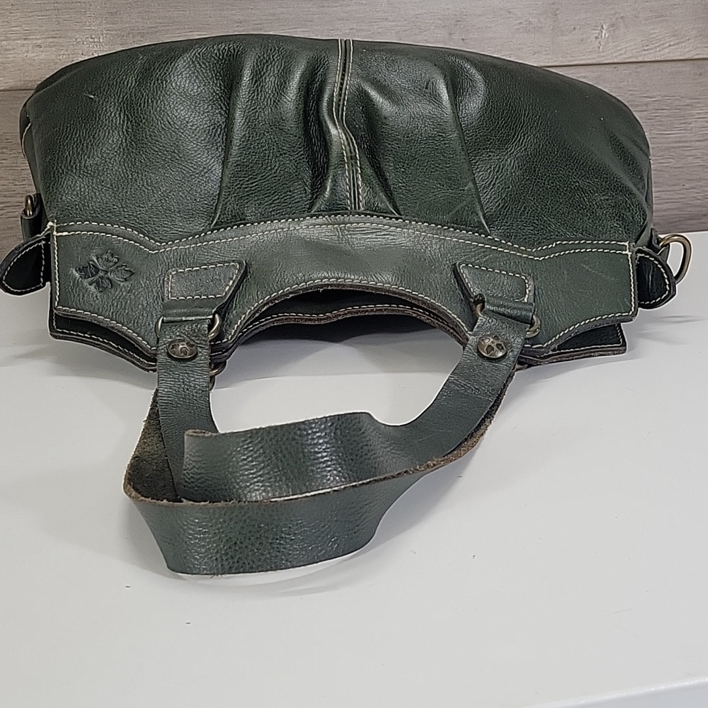 Patricia Nash Dark Green Leather Napoli Satchel Handbag Purse Tote - Picture 6 of 16